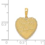 14k Reversible FOR MY DAUGHTER / YOU ARE MY PRIDE AND JOY Heart Pendant - Image 4