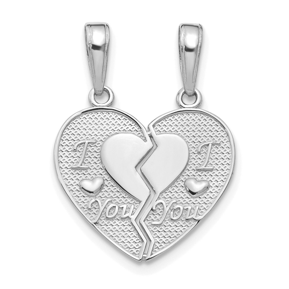M197W.jpg 14k White Gold I LOVE YOU 2-Piece Break-Apart Heart Charm - Image 1