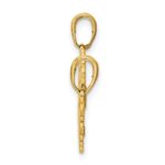 14K Polished 2-Piece Break-Apart HE WHO HOLDS THE KEY CAN UNLOCK MY HEART Charm - Image 2