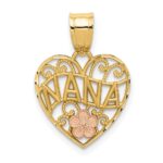 10K Two-Tone NANA Heart Pendant