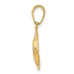 14k and White Rhodium Diamond-cut Tropical Fish Pendant - Image 2