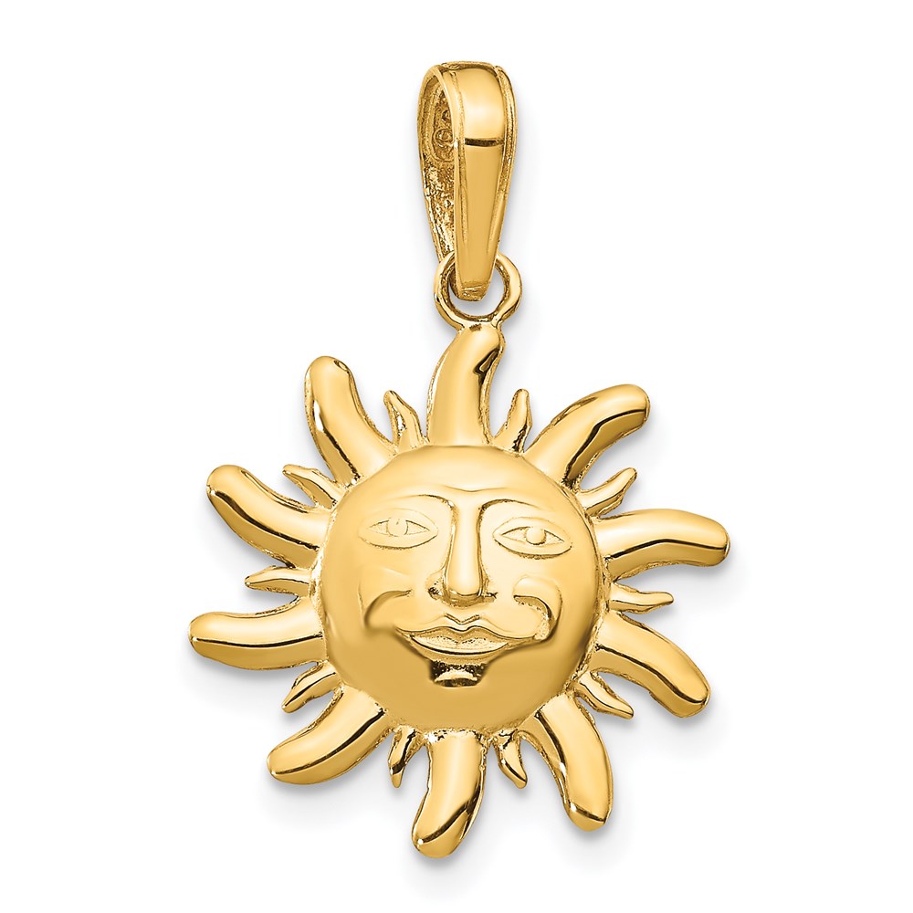 M471.jpg 14k Polished Small Sun Charm - Image 1