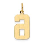 14k Medium Polished Number 6 Charm - Image 3