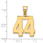 14k Medium Polished Number 44 Charm - Image 2