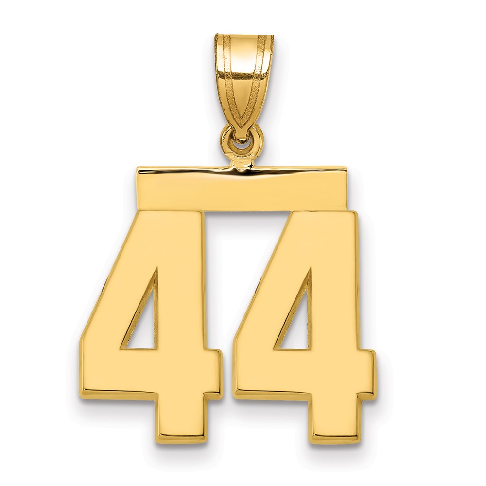 MP44.jpg 14k Medium Polished Number 44 Charm - Image 1