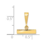 14ky Casted Medium Polished Top Charm - Image 4