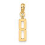 14k Polished Number 8 Pendant - Image 4