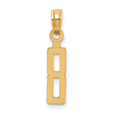 14k Polished Number 8 Pendant