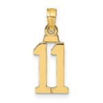 14k Polished Number 11 Pendant