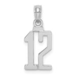 14kw Polished Number 12 Pendant