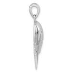 Sterling Silver Rhodium-plated Polished Horseshoe Crab Pendant - Image 2