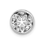 14k White Gold 1 carat Lab Grown Diamond VS/SI+ G+ Round Complete Halo Chain Slide Pendant - Image 3