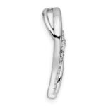 14k White Gold 1/4 carat Lab Grown Diamond VS/SI+ G+ Complete Swirl Heart Chain Slide Pendant - Image 2