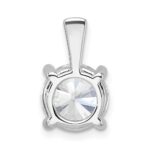 14k White Gold 2 1/2 carat Lab Grown Diamond VS+ F+ Round Complete Four Prong Pendant - Image 3