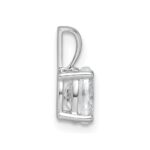 14k White Gold 3/4 carat Lab Grown Diamond VS/SI+ G+ Oval Complete Four Prong Pendant - Image 2