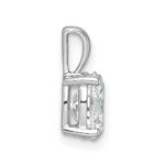 14k White Gold 1 carat Lab Grown Diamond VS+ F+ Oval Complete Four Prong Pendant - Image 2