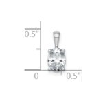 14k White Gold 1 carat Lab Grown Diamond VS+ F+ Oval Complete Four Prong Pendant - Image 4