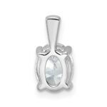 14k White Gold 1 1/2 carat Lab Grown Diamond VS/SI+ G+ Oval Complete Four Prong Pendant - Image 3