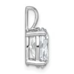 14k White Gold 2 1/2 carat Lab Grown Diamond VS+ F+ Oval Complete Four Prong Pendant - Image 2