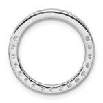 14k White Gold 1 carat Lab Grown Diamond VS/SI+ G+ Complete Circle Chain Slide Pendant - Image 3