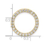 14k 1 carat Lab Grown Diamond VS+ F+ Complete Circle Chain Slide Pendant - Image 4