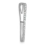 14k White Gold 1 1/2 carat Lab Grown Diamond VS+ F+ Complete Circle Chain Slide Pendant - Image 2