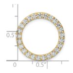 14k 1 1/2 carat Lab Grown Diamond VS+ F+ Complete Circle Chain Slide Pendant - Image 4
