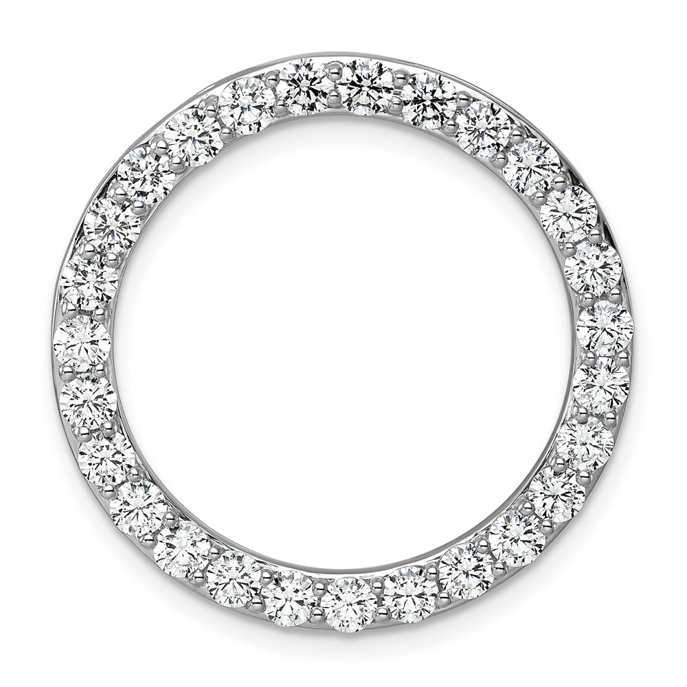 PM10300-300-WAA-1.jpg 14k White Gold 3 carat Lab Grown Diamond VS/SI+ G+ Complete Circle Chain Slide Pendant - Image 1