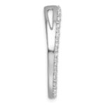 14k White Gold 3 carat Lab Grown Diamond VS+ F+ Complete Circle Chain Slide Pendant - Image 2