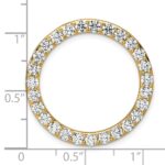 14k 3 carat Lab Grown Diamond VS/SI+ G+ Complete Circle Chain Slide Pendant - Image 4