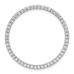 14k White Gold 1 carat Lab Grown Diamond VS/SI+ G+ Complete Circle Chain Slide Pendant