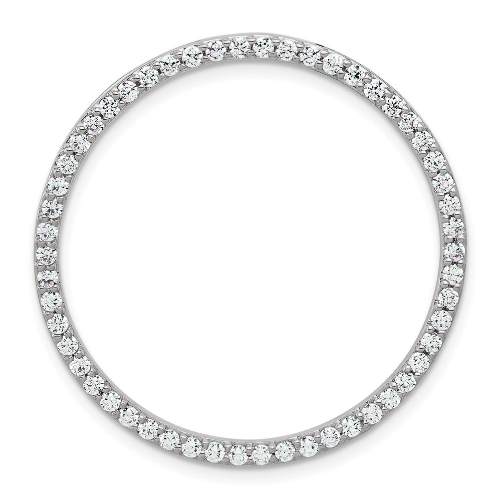 PM10303-100-WAA-1.jpg 14k White Gold 1 carat Lab Grown Diamond VS/SI+ G+ Complete Circle Chain Slide Pendant - Image 1