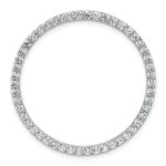 14k White Gold 1 1/2 carat Lab Grown Diamond VS+ F+ Complete Circle Chain Slide Pendant