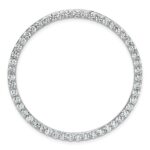 14k White Gold 3 carat Lab Grown Diamond VS+ F+ Complete Circle Chain Slide Pendant