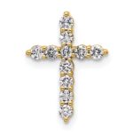 14k 1/3 carat Lab Grown Diamond VS/SI+ G+ Complete Cross Chain Slide Pendant