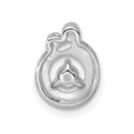 14k WG  1 Birthstone and Dia Mother/Child Chain Slide Semi-mount - Image 4