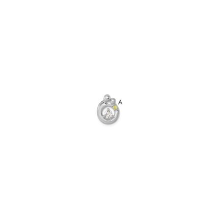 14k WG  1 Birthstone and Dia Mother/Child Chain Slide Semi-mount