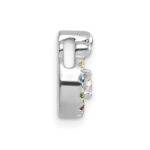 14k WG 5 Birthstone and Dia Mother/Child Chain Slide Semi-mount - Image 3