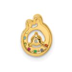 14k 7 Birthstone and Dia Mother/Child Chain Slide Semi-mount - Image 4