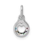 14k WG Dia. Heart w/6 Birthstone Mother's Circle Pend Semi-Mount - Image 4