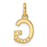 14k Twisted .07 ct. Diamond Initial G Charm - Image 3