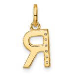 14k Twisted .05 ct. Diamond Initial R Charm - Image 3