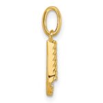 14k Twisted .10 ct. Diamond Initial U Charm - Image 2