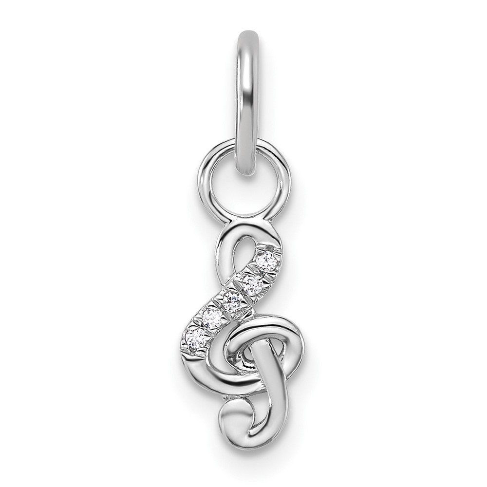 PM10776-003-WAA.jpg 14K White Gold Polished Diamond Music Treble Clef Charm - Image 1