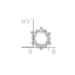 10k White Gold Diamond Fancy Circle Chain Slide - Image 4