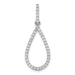 14k White Gold 1/2 carat Diamond Teardrop Pendant