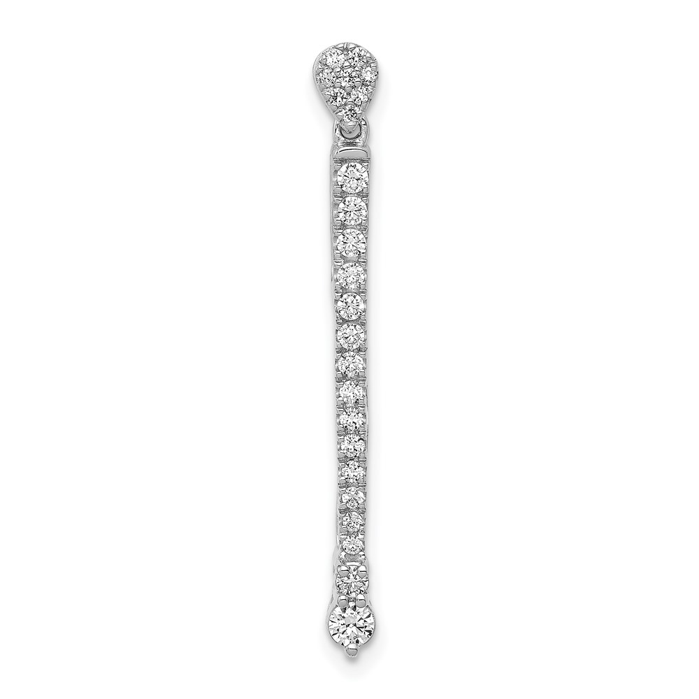 PM3883-030-WA.jpg 14k White Gold 1/3 carat Diamond Fancy Dangle Chain Slide - Image 1