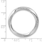 14k White Gold 1/5 carat Diamond Fancy Twist Circle Chain Slide - Image 4