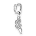 14k White Gold 1/15 carat Diamond Fancy Sun Pendant - Image 2