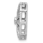 14k White Gold 1/5 carat Diamond Vintage Chain Slide - Image 2